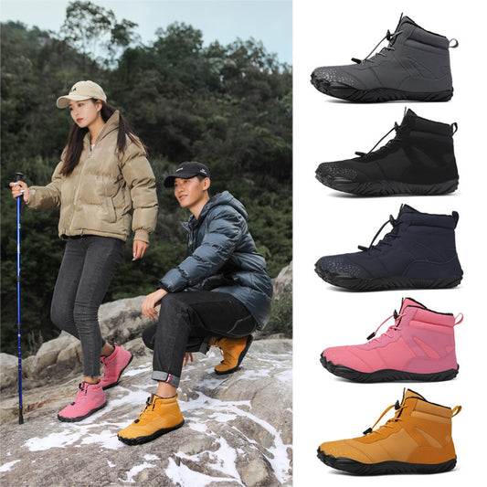 Waterproof Boots Winter Fleece-lined Waterproof Cotton-padded Shoes Five-finger Snow Boots