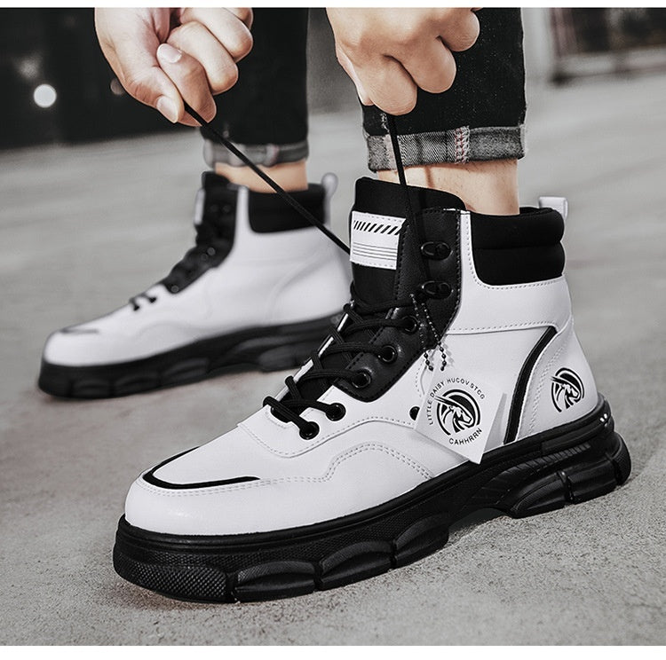 High top Boots Men's Casual Trend High Top British Style Martin Boots