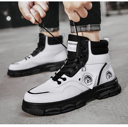 High top Boots Men's Casual Trend High Top British Style Martin Boots