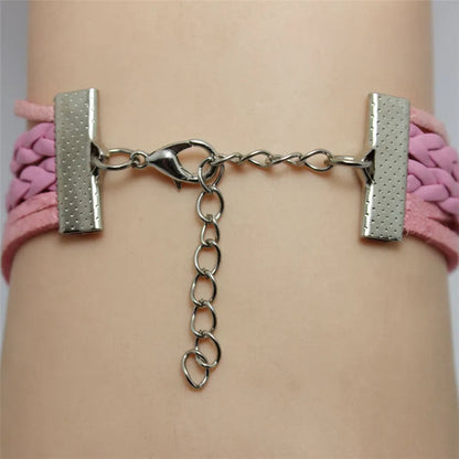 Woven Multi-layer Watch Alloy Love Double Heart-shaped Love Woven Multi-layer Watch