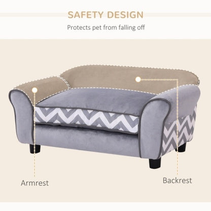 Paw Hut Dog Sofa Bed For XS-Sized Dogs, Cat Sofa With Soft Cushion,