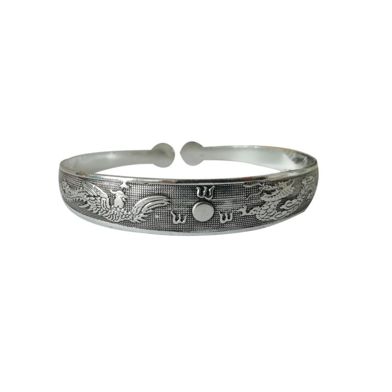 Ethnic Style Tibetan Miao Silver Bracelet - sumet.shop