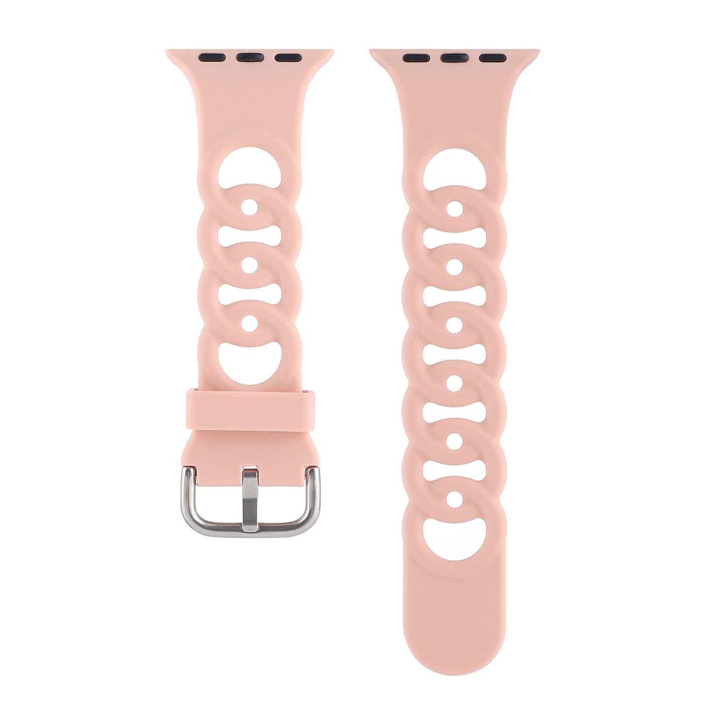 Solid Color Circle Hollow Silicone Strap
