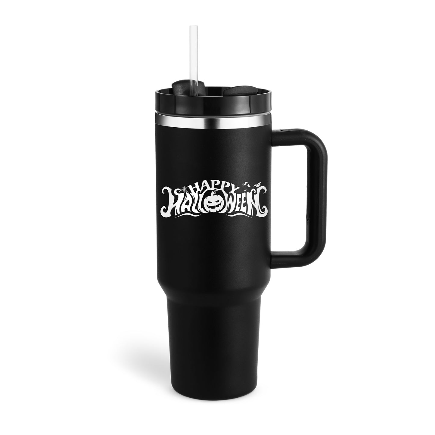 Vacuum Coffee Cup  40 Oz Tumbler With Handle Straw Insulated, Stainless Steel Spill Proof Vacuum Coffee Cup Tumbler With Lid Tapered Mug Gifts For Valentine Lover Suitable For Car Gym Office Travel