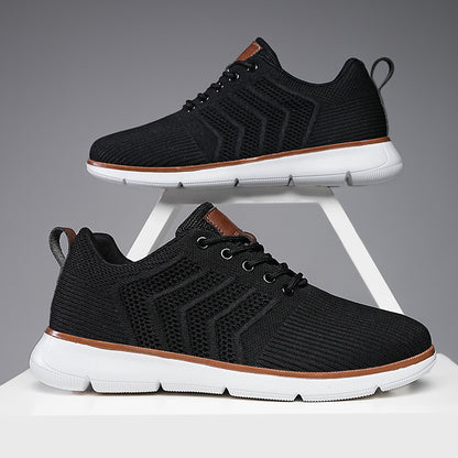 Sports Shoes For Men Fashion Lace-up Mesh Sneakers Casual  Flying Woven Walking Sports Shoes For Men