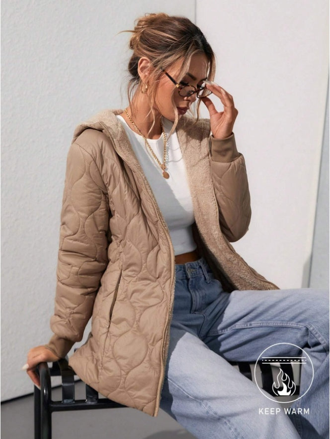 Aveloria Affinna Casual Quilted Loose Hooded Padded Coat Winter