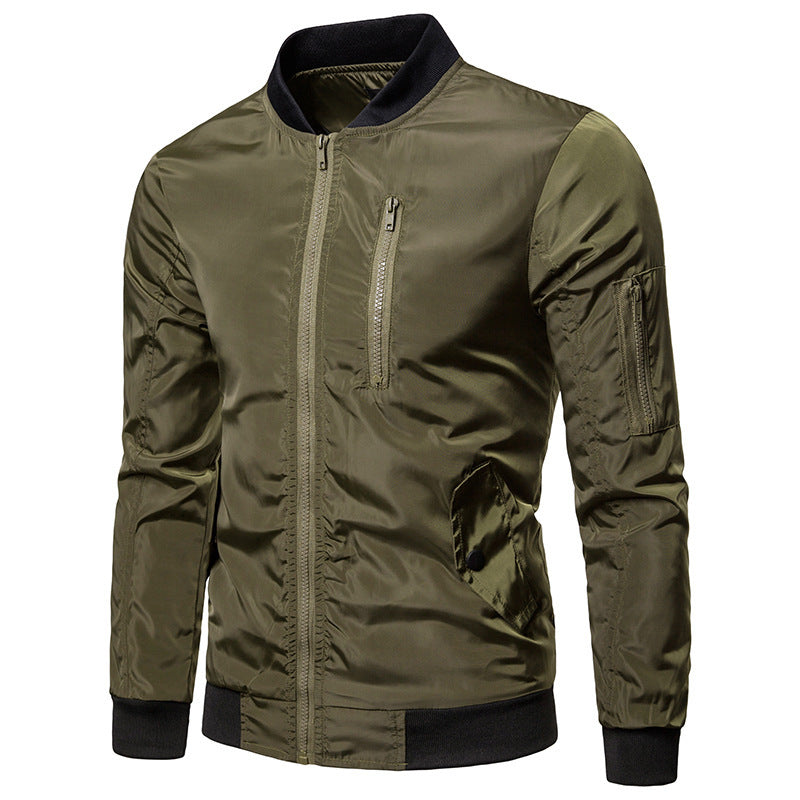 Men's Casual Jacket With Standing Collar