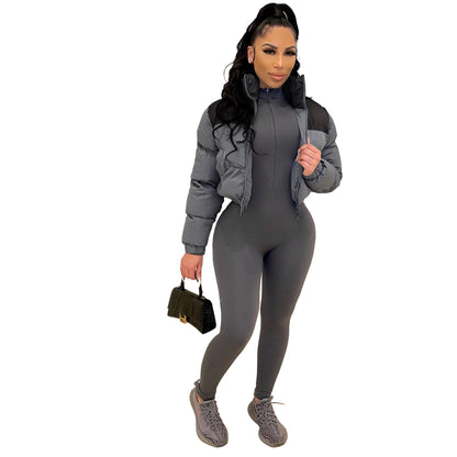 Women's Coat Fashionable Brand Cotton-padded Jacket European And American