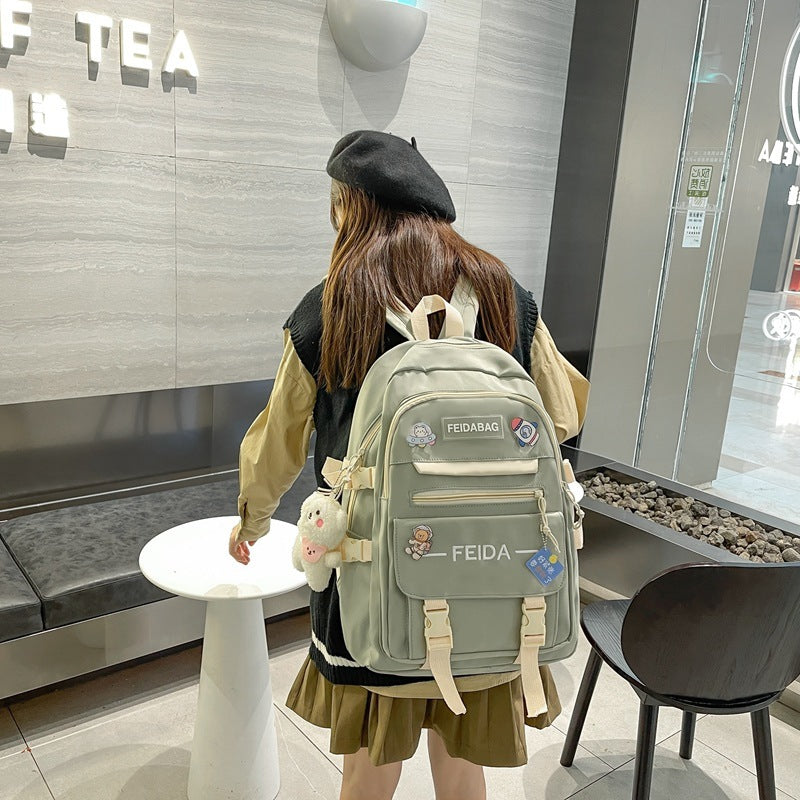 High School Student Schoolbag Elegant Mori Leisure Backpack Large Capacity Early High School Student Schoolbag