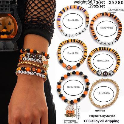 Pumpkin Bracelet Suit European And American Halloween New Skull Pumpkin Bracelet Suit