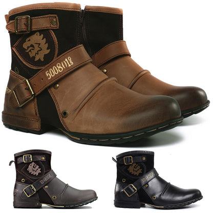 Martin Shoes Men Western Denim Color Changing Martin Shoes Men