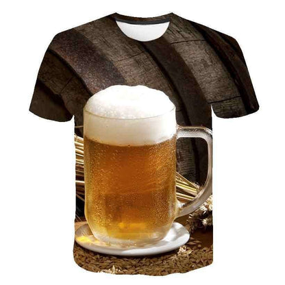 Short-sleeved T-shirt Men's Fashion Casual 3D Short-sleeved T-shirt