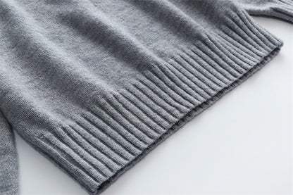 Solid Sweater High Collar Pullover Loose Women's Wear