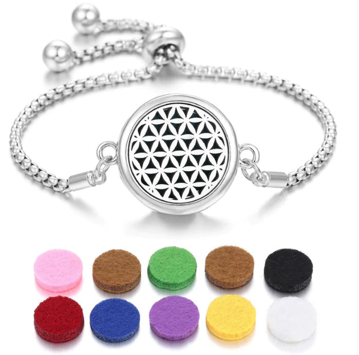 Bracelet Perfume Essential Oil Diffuser Locket Bracelet Charms Women Aroma Diffuser Jewelry - sumet.shop