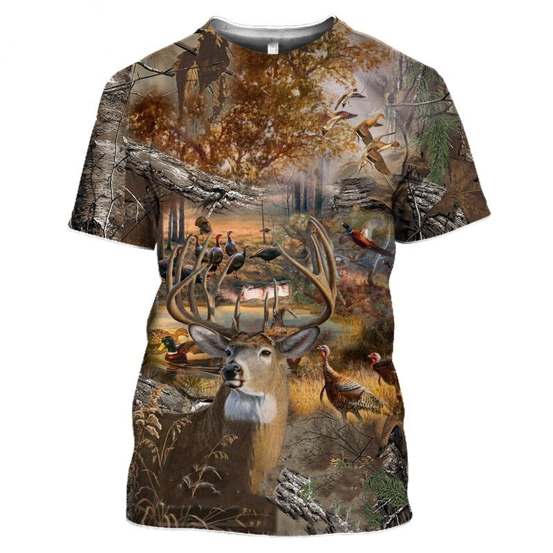 Round Neck Top Men's Digital Printing Round Neck Top
