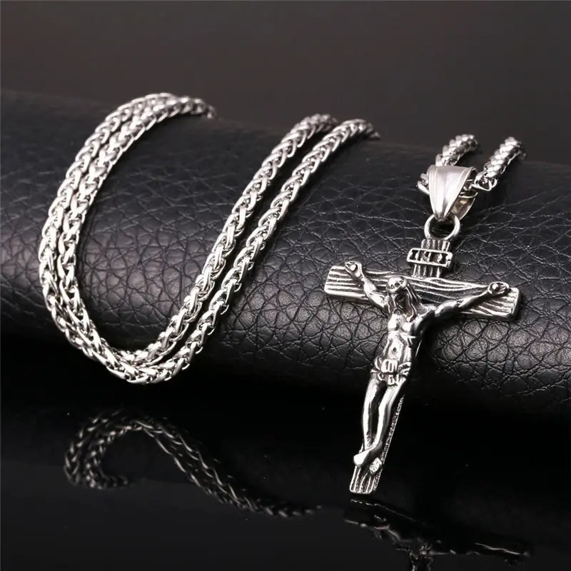 Religious Jesus Cross Necklace for Men - sumet.shop