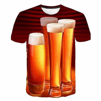 Short-sleeved T-shirt Men's Fashion Casual 3D Short-sleeved T-shirt