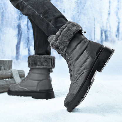 High Top Boots Men's New Outdoor Plus Cotton Fashion High Top Boots