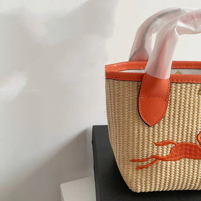 Shoulder Messenger Bag Women's New Style Straw Woven Shoulder Messenger Bag