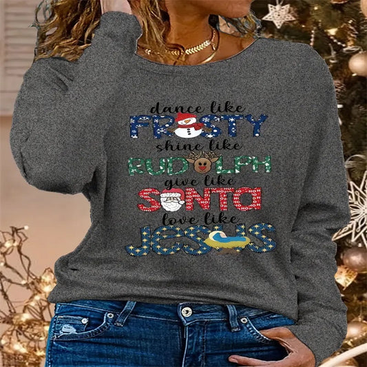 Women's Printed Hoodless Sweatshirt