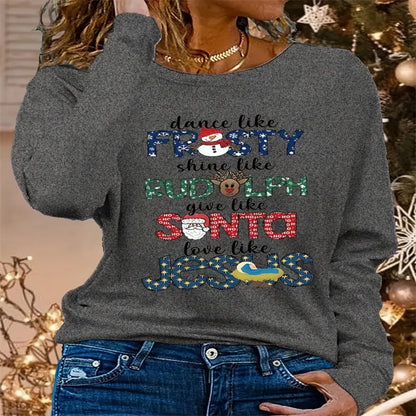 Women's Printed Hoodless Sweatshirt