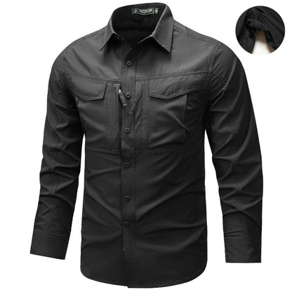 Long Sleeve Shirt  Men's Workwear Long Sleeve Shirt Outdoor Casual Thin Sports Jacket