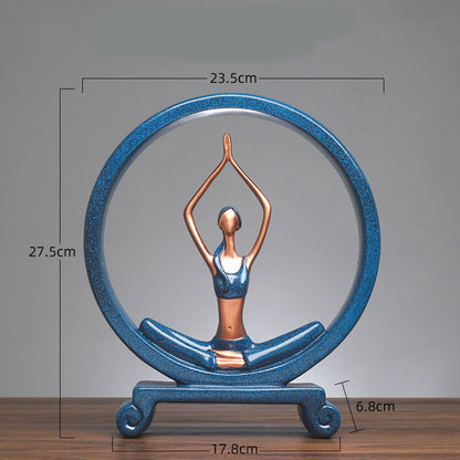 Creative Yoga Girl Resin Crafts Figure Ornaments