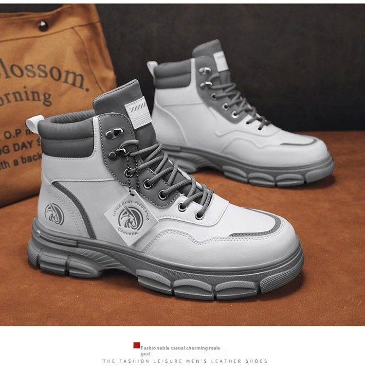 High top Boots Men's Casual Trend High Top British Style Martin Boots