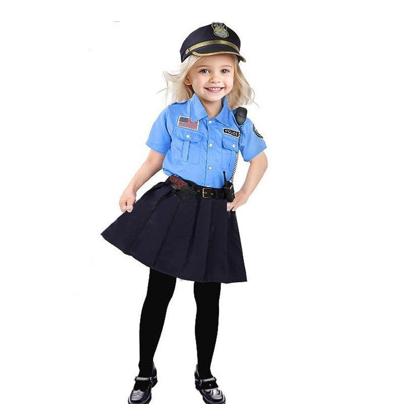 Halloween Costume Children Police Uniform