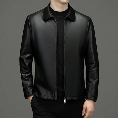 Leather Jacket Men Lapel Ecological Real Leather Clothes Coat Leather Jacket Men
