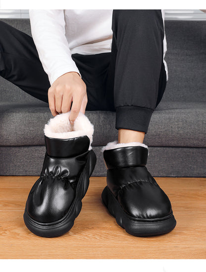 Snow Boots Men's Winter Bread Shoes Fleece-lined Thick Snow Boots