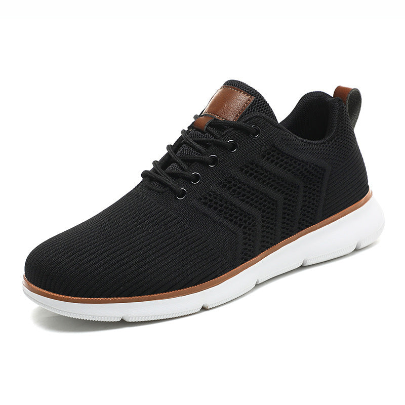 Sports Shoes For Men Fashion Lace-up Mesh Sneakers Casual  Flying Woven Walking Sports Shoes For Men