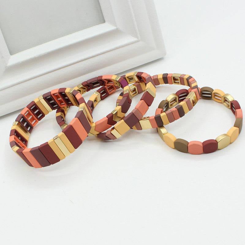 Enamel Bracelet Cool Tone Matte Rubber Lacquer - sumet.shop