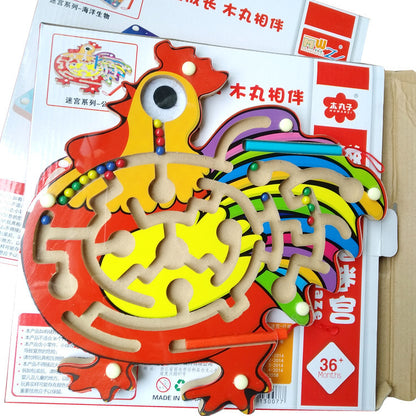 Children's Puzzle Moving Pen On Track To Carry Maze