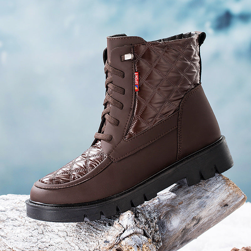 Snow Boots Slip-on Waterproof Short Boots Warm Plus Size Cotton Shoes