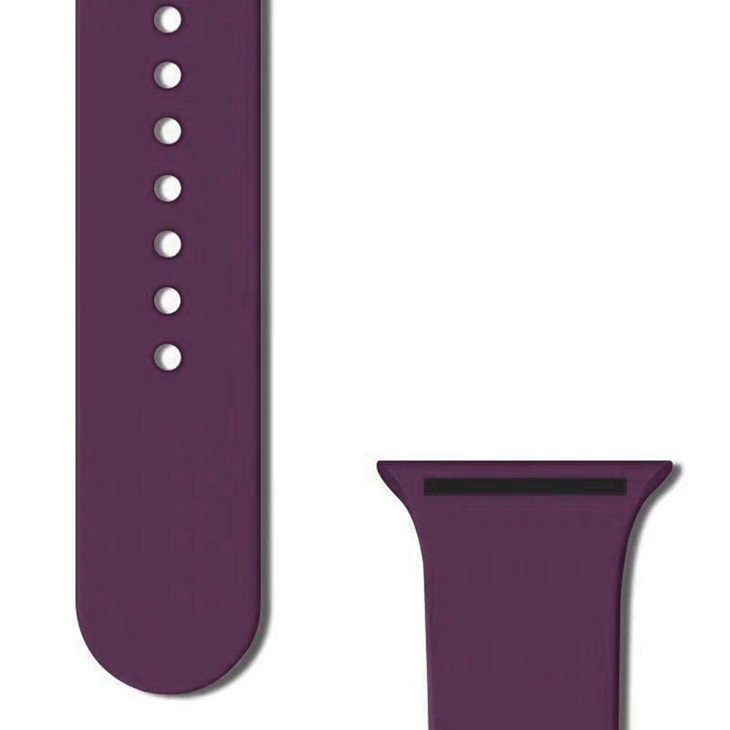 Monochrome Silicone Stud Buckle Watch Strap