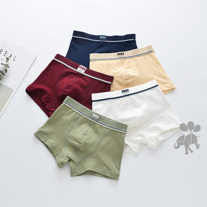 Five Pack Children's Cotton Underwear Breathable