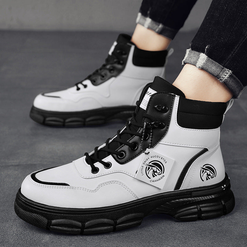 High top Boots Men's Casual Trend High Top British Style Martin Boots