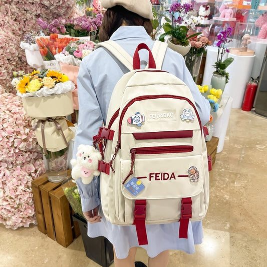 High School Student Schoolbag Elegant Mori Leisure Backpack Large Capacity Early High School Student Schoolbag