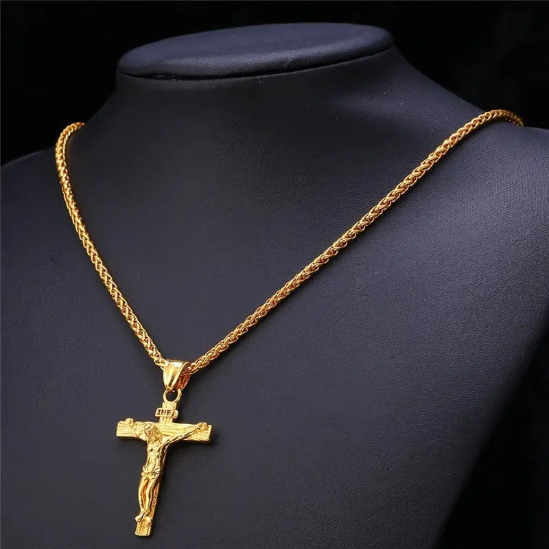 Religious Jesus Cross Necklace for Men - sumet.shop