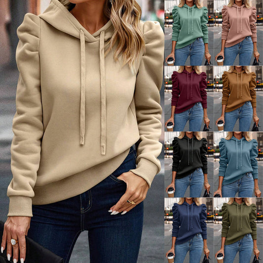 Women's Top Sweater Solid Color Long-sleeved Casual Women's Top Sweater