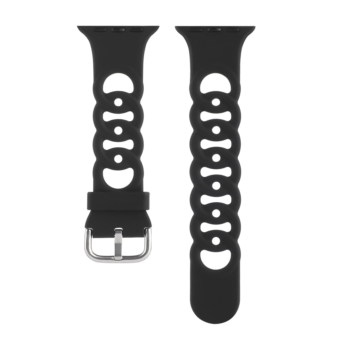 Solid Color Circle Hollow Silicone Strap