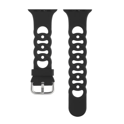 Solid Color Circle Hollow Silicone Strap