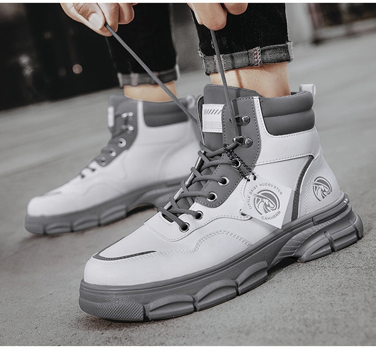 High top Boots Men's Casual Trend High Top British Style Martin Boots