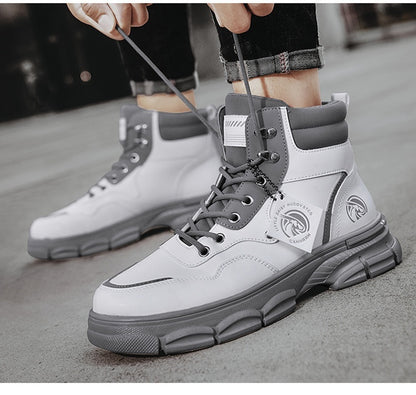 High top Boots Men's Casual Trend High Top British Style Martin Boots