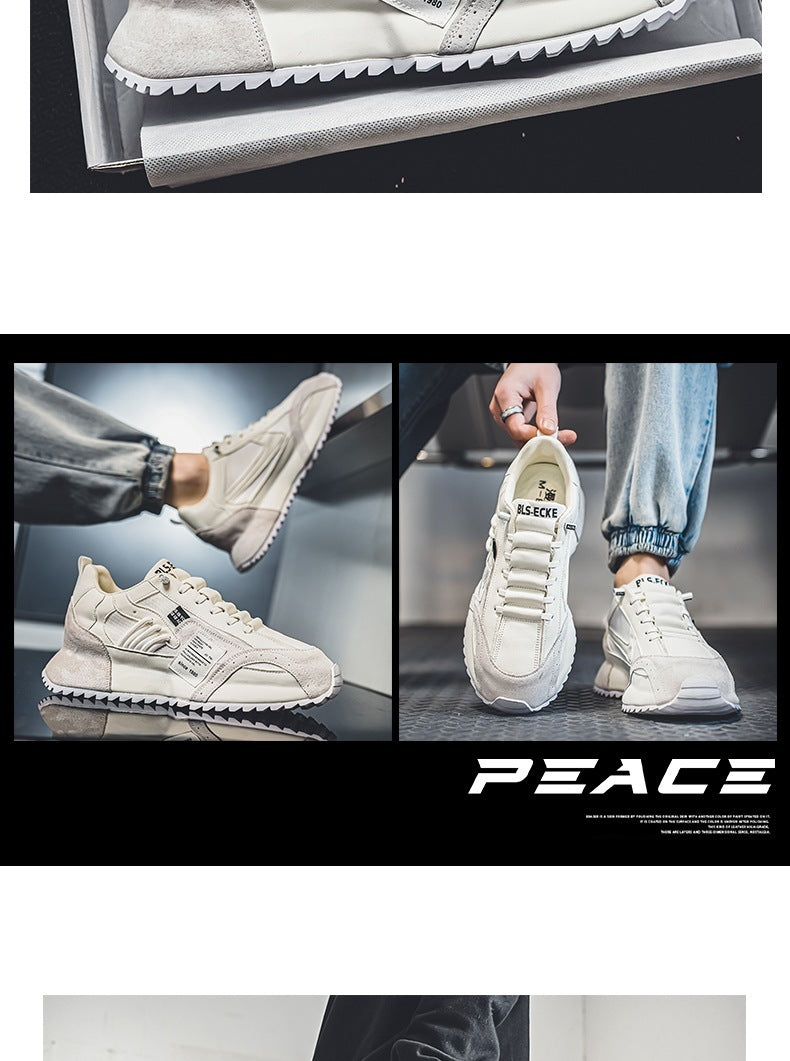 Casual Sneaker  Men's Spring New Fashion All-match Casual Sneaker Thick Bottom Height Increasing Non-slip