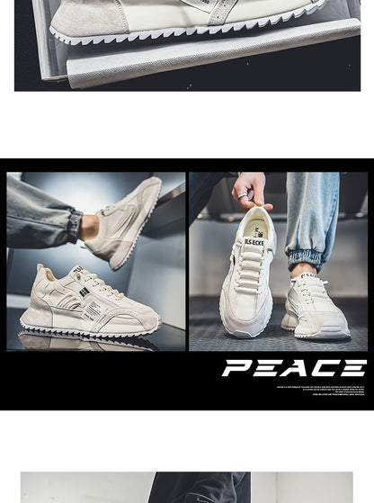 Casual Sneaker  Men's Spring New Fashion All-match Casual Sneaker Thick Bottom Height Increasing Non-slip