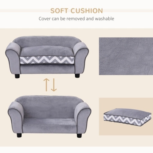 Paw Hut Dog Sofa Bed For XS-Sized Dogs, Cat Sofa With Soft Cushion,