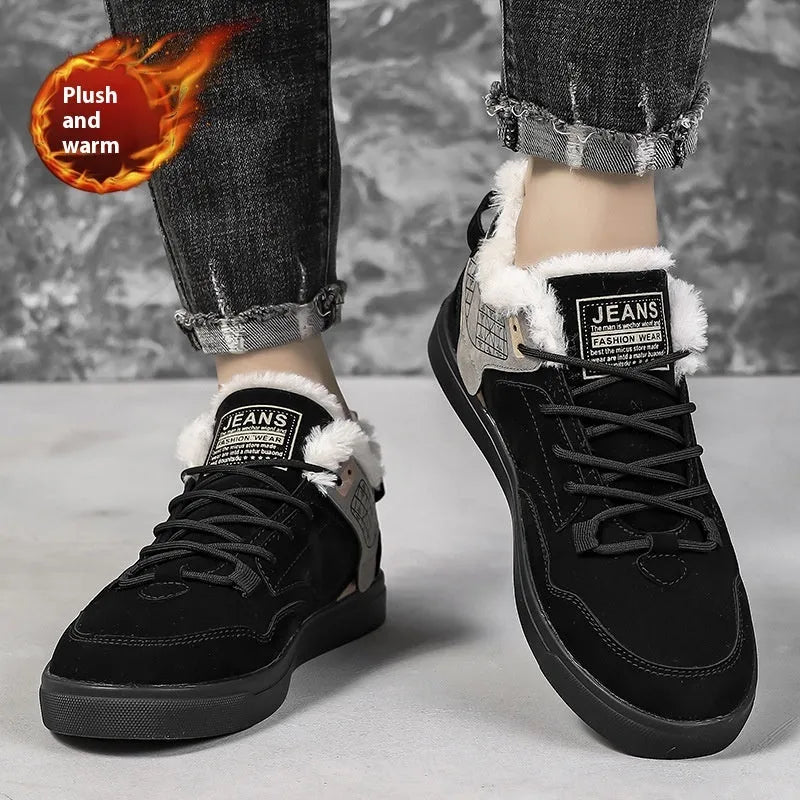 Velvet Casual Shoes  Plus Size Men's Plus Velvet Casual Shoes Fashion Outdoor