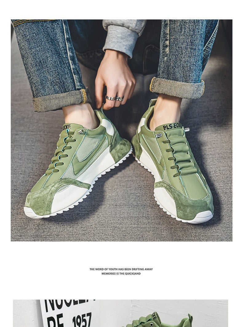 Casual Sneaker  Men's Spring New Fashion All-match Casual Sneaker Thick Bottom Height Increasing Non-slip